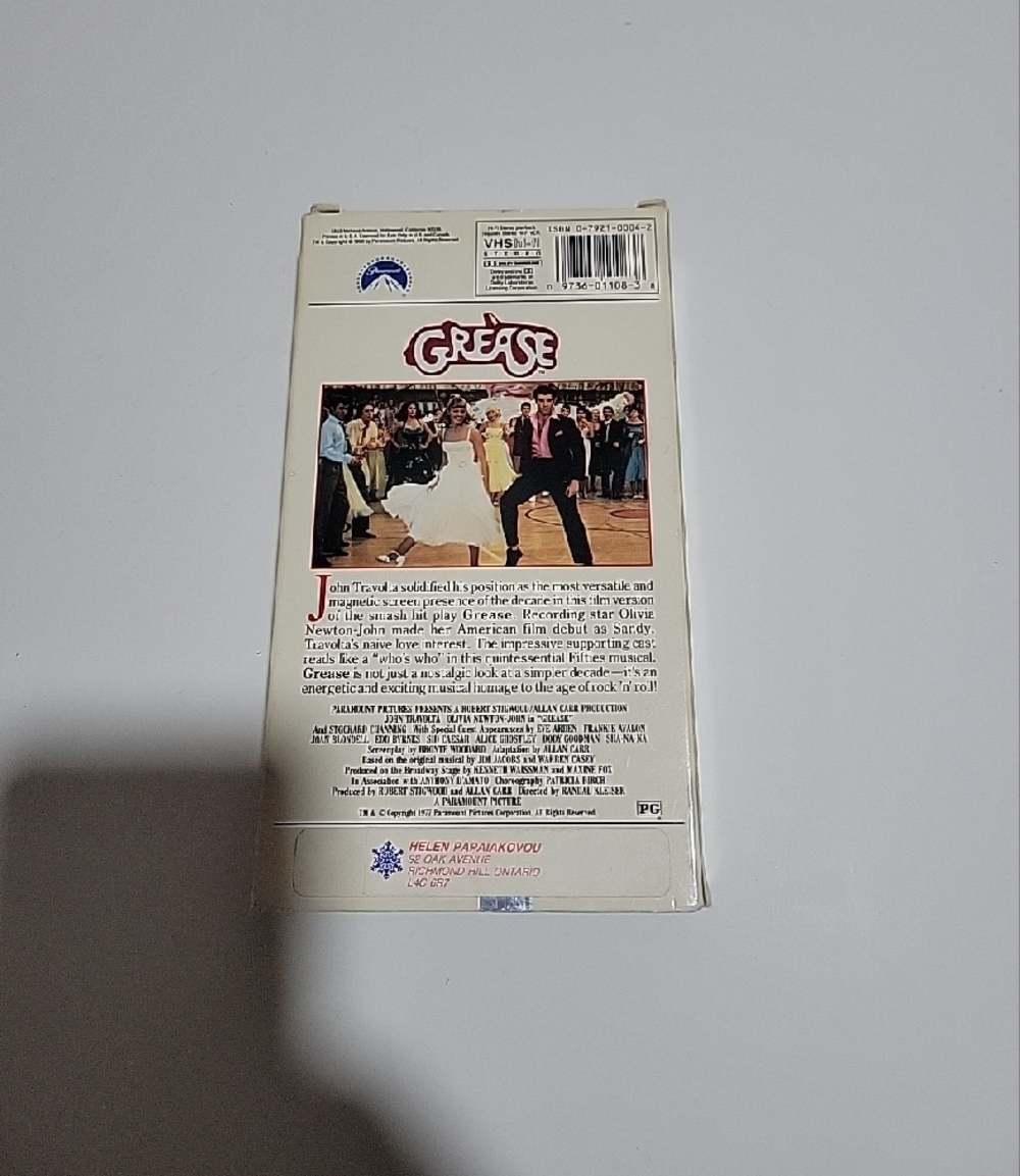 Grease VHS - Picture 2 of 3